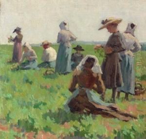 Working In The Fields, Brittany by Elmer Boyd Smith
