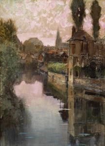 View Of Chartres In The Gloaming by Francis Hopkinson Smith