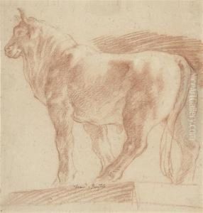 Study Of A Statue Of A Bull by Francis, Francesco Smith