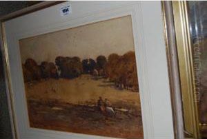 Two Figures Seated In A Park