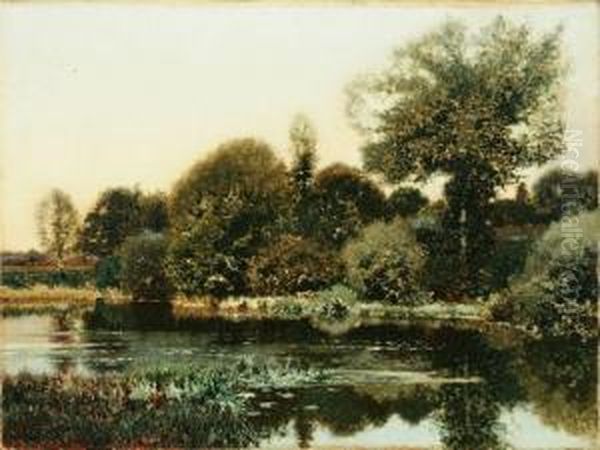 Summer Landscape With Pond - view 1