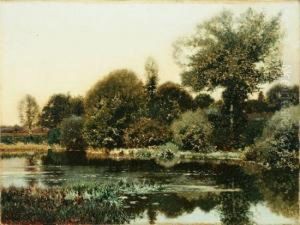 Summer Landscape With Pond by Henry Pember Smith