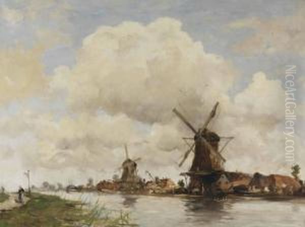 Aan De Rivier: Mills Along A River - view 1