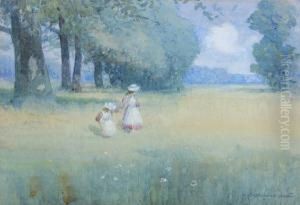 Children In Greenwich Park by Hugh Bellingham Smith