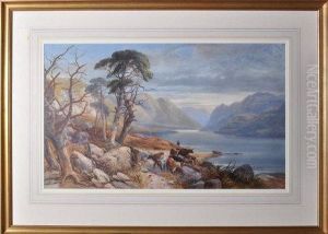 A Cattle Drover On A Lakeside Road