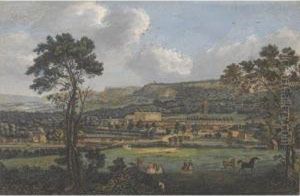 A General View Of The Houses And Gardens Of Chatsworth In Derbyshire by John Smith