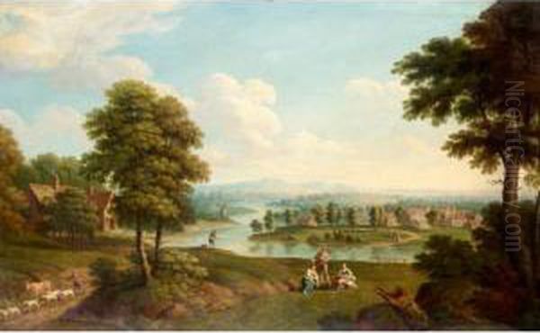 Landscape With A Farmer, Fisherman And Washerwomen - view 1