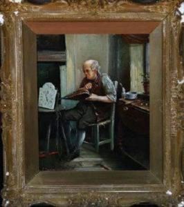 A Clock Repairer In His Workshop