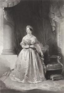 Full-length Portrait Of Queen Victoria Of Britain And Ireland by Stephen Catterson Smith