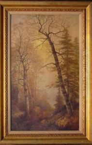 Birches In A Glen by Thomas Lochlan Smith