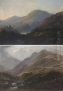 A Mountain Stream; And Lochland Landscape by Thomas Stuart Smith