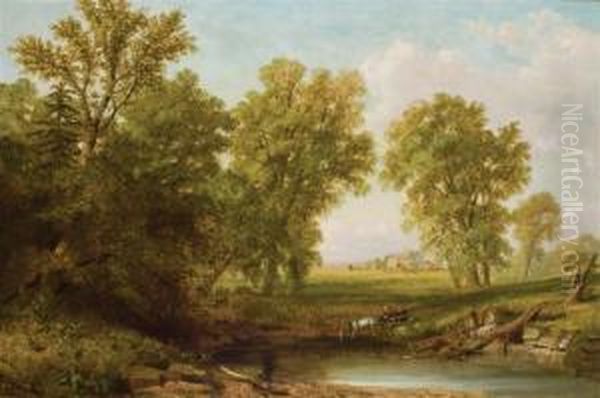 Watering By A Stream - view 1