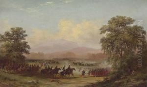 Opening Of The Battle Of Gettysburg And Death Of General Reynolds by Xanthus Russell Smith