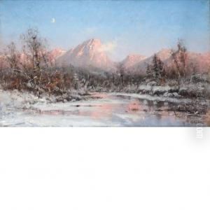 Mountain Lake, Winter by Frithjof Smith-Hald