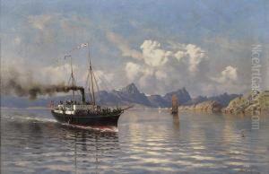 The Steamboat Helga by Frithjof Smith-Hald