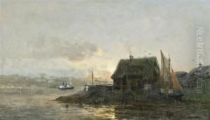Sunset At The Coast by Frithjof Smith-Hald