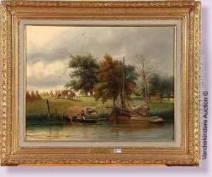 Bord De Riviere Anime by Johan Gerard Smits