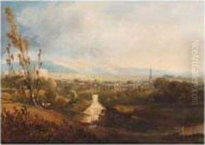 Kidwelly From Pistyll Gwyn by Henry Smyth