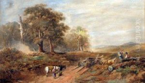 Log Team At Rest by Edward Robert Smythe