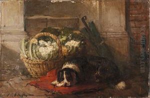 Sleeping Dog In An Interior by Edward Robert Smythe