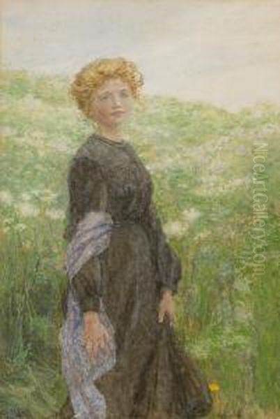 Girl In A Meadow - view 1