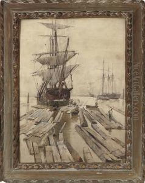 Loggers At Work In An Estuary - view 1