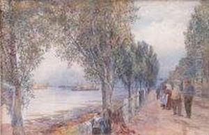 Figures On A Street By An Estuary Figures On A Street By An Estuary