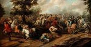 Battle In Leipzig by Pieter Snayers