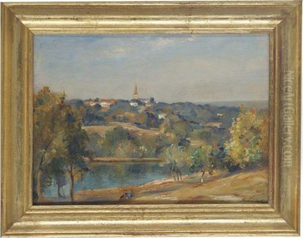 Highgate Church From The Vale Pond - view 1
