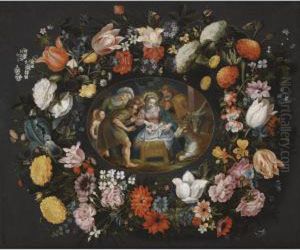 Adoration Of The Shepherds Surrounded By A Garland Of Flowers Adoration Of The Shepherds Surrounded By A Garland Of Flowers