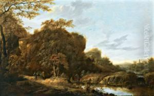 Esaggio Con Un Fiume E Il Battesimo Degli Eunuchi by Jan Snellinck