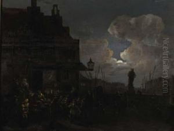 A Fruit Market In Rotterdam, At Night - view 1