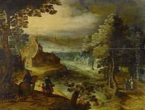 Waldweg Mitweiher Mitausblick Auf Ein Dorf by Jan Snellinck