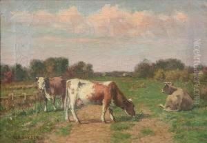 Cows In The Pasture by William Henry Snyder