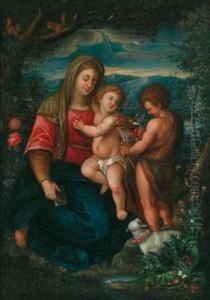Madonna Con Bambino Gesu E San Giovannino by Pieter Snyers
