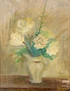 Vaso Di Rose Bianche by John Sobieski Stolberg Stuart