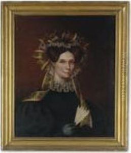 Portrait Of A Lady With Ribbon Bonnet, Dove-colored Glove Andfan