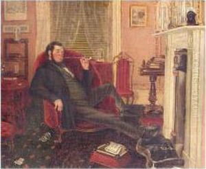 Smoking By The Fireside by John Edward Soden
