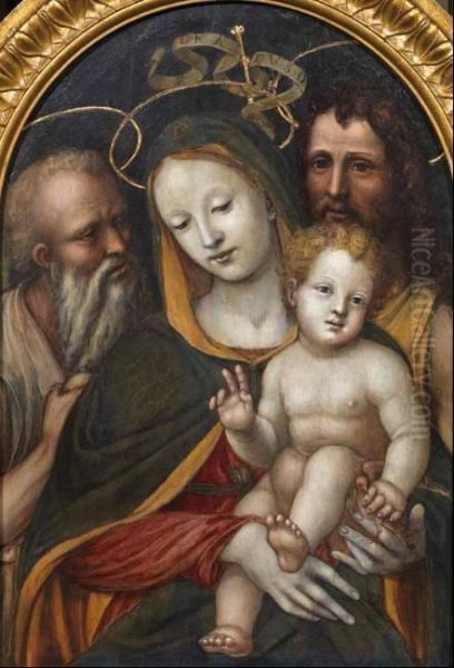 Madonna Col Bambino Fra I Santi Giovanni Battista E Girolamo - view 1