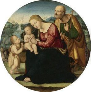 The Holy Family With The Infant Baptist In A Landscape The Holy Family With The Infant Baptist In A Landscape