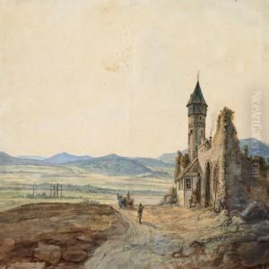 Landscape With A Ruin Near Frankfurt In Germany