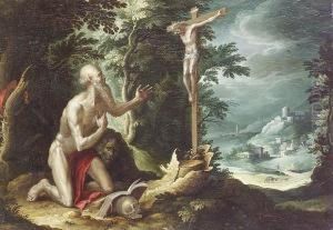 Saint Jerome In The Wilderness by Jan Soens