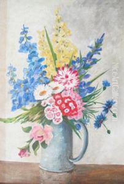 Jarra De Estano Con Flores - view 1