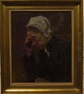 Description:oud Vrouwke by Albert Sohie