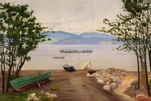 Fra Helgoy, Hvelvet Bat by Harald Oscar Sohlberg