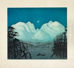 Vinternatt I Rondane by Harald Oscar Sohlberg