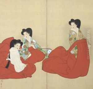 Three Court Ladies by Yamaguchi Soken