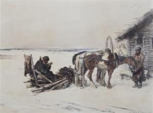 The Rest Stop by Pyotr Fyodorovich Sokolov