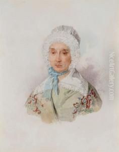 Portrait Of Elizaveta Davidovna Esaulova (d. 1853) by Piotr Fedorovich Sokolov