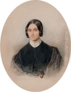 Portrait Of A Young Woman In A Black Dress
